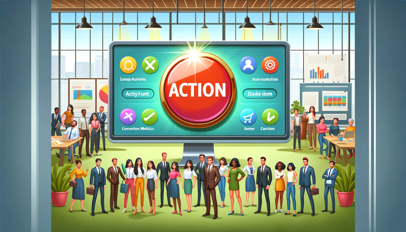 Voorbeeld van een effectieve Call-to-Action knop met contrast en duidelijke actiegerichte tekst voor webdesign